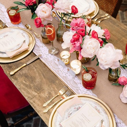 12-Pc Reusable Burlap Table Runners with Lace for Weddings & Parties - 12 x 108 - Picture 9 of 9