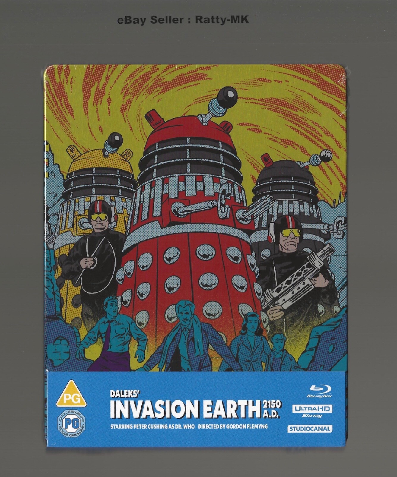DALEKS' INVASION EARTH 2150 A.D. - UK EXCLUSIVE 4K + BLU RAY STEELBOOK - NEW