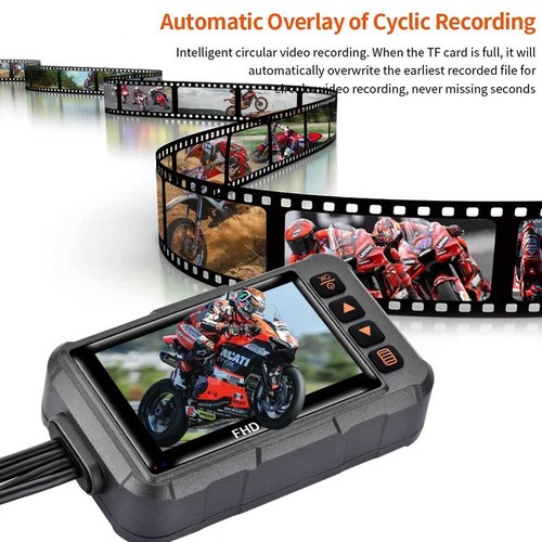 3" Motorcycle Recorder Front &Rear WIFI GPS G-Sensor Dash Camera Parking Monitor - Picture 17 of 19