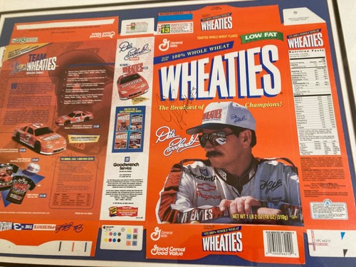 Dale Earnhardt signed first General Mills press run wheaties box , Rare ! - Picture 5 of 8