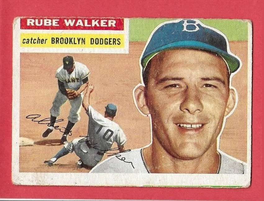 1956 Topps Baseball - #333 - Rube Walker - Brooklyn Dodgers - VG-VGEX