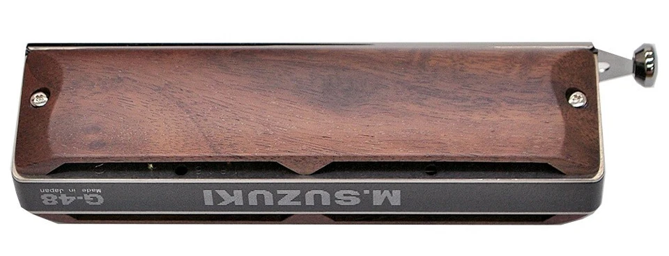 SUZUKI G-48W 12 holes 48 sounds chromatic harmonica Gregore Male model wooden - Image 3 of 4