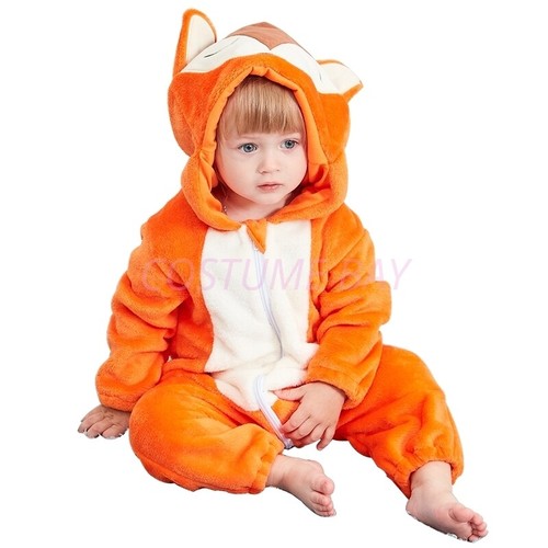 Kids Toddler Baby Animal Kigurumi Onesie Jumpsuit Infant Hooded Cartoon Pyjamas - Picture 52 of 94
