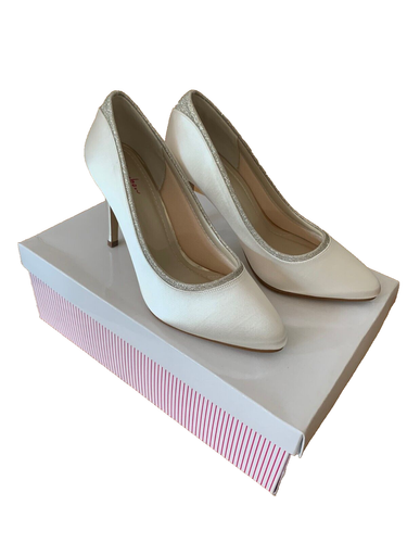 Rainbow Club Billie Brautschuhe Hochzeit Pumps Satin Gr. 37 Ivory / Creme - Bild 2 von 3