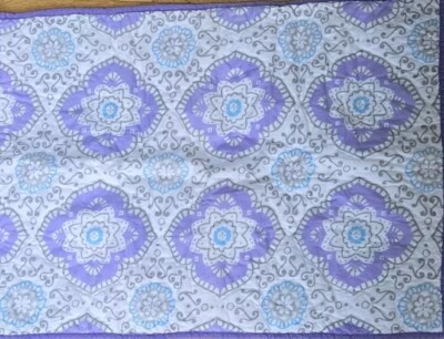 Pottery Barn Tory Quilted Purple Medallions Pillow Sham Standard 