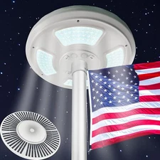 Solar Light for Flag Pole Outdoor 128 LED Waterproof Solar Flag Pole Light USA