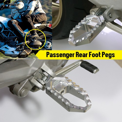 TRC Silver Wide Rear Foot Pegs Fiit Triumph Speed Triple 1050 R 13-15 16 17 18 - Picture 7 of 7