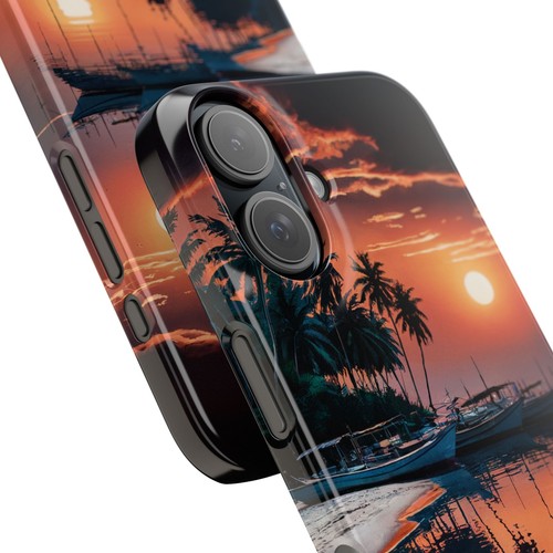 Für iPhone 16 Pro Max, 15, 14, 13-11 Slim Handyhülle Tropical Sunset Strand Cover - Bild 6 von 83