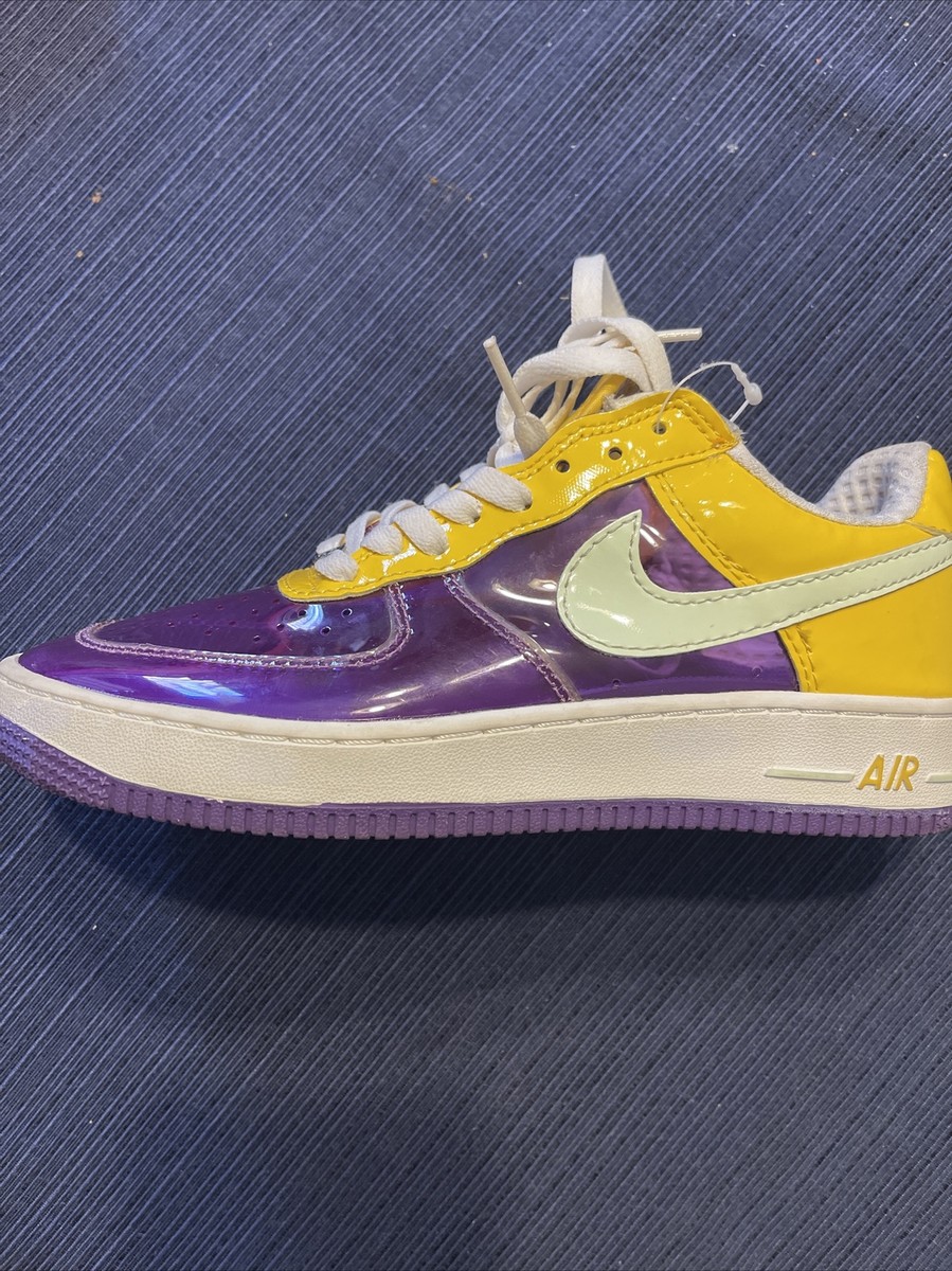 Air Force 1 See-thru purple/yellow size US7 | eBay