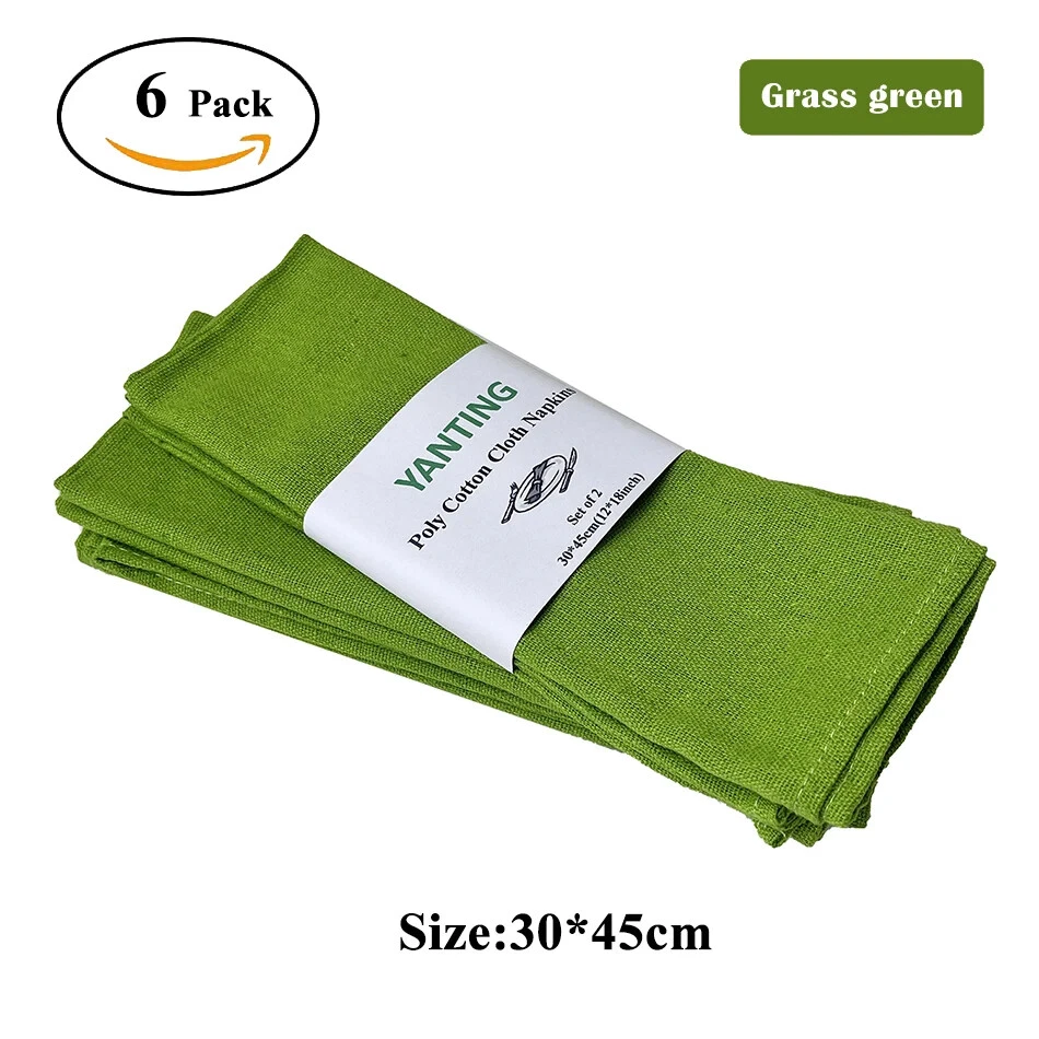 Paquete de 6 Servilletas de Mesa Paño Cocina Té Color Naranja Toalla 18 X 12 Pulgadas Duraderas Foto 4 de 4