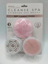 Finishing Touch Flawless SPINNING SPA BRUSH  Replacement Heads 3 - Pack