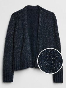 navy blue chunky knit cardigan