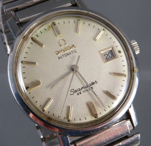 OMEGA 70's SEAMASTER DEVILLE Automatic w/Date STAINLESS STEEL WRIST WATCH Nice! - Picture 2 of 12