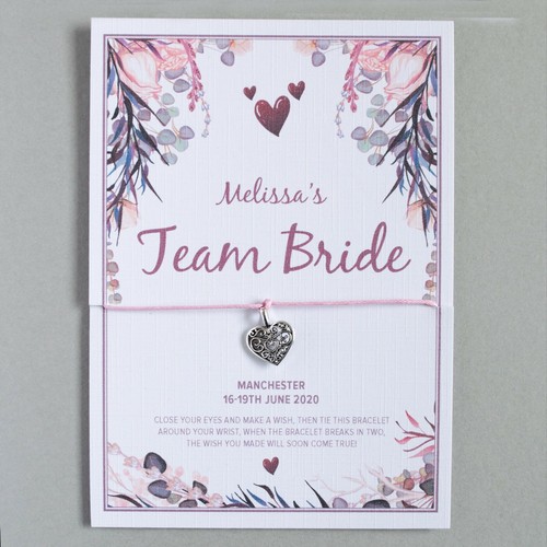 PERSONALISED Hen Party Wish Bracelet Card | Party Bag Filler Favour | Hen Party - Picture 7 of 18
