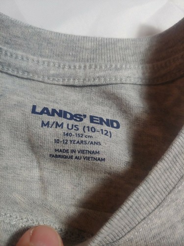 LANDS’ END Kids Medium 10/12 gray founders classical academy lions T-shirt - Picture 3 of 3