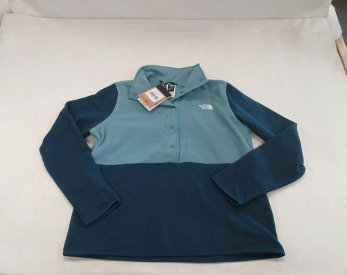 THE NORTH FACE WOMEN'S FLEECE 1/2 SNAP PULLOVER SIZE LARGE NF0A8AYP4OJ-L BLUE