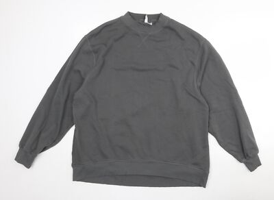 Divided by H&M Damen Pullover grün Rundhals Baumwollmischung Größe M