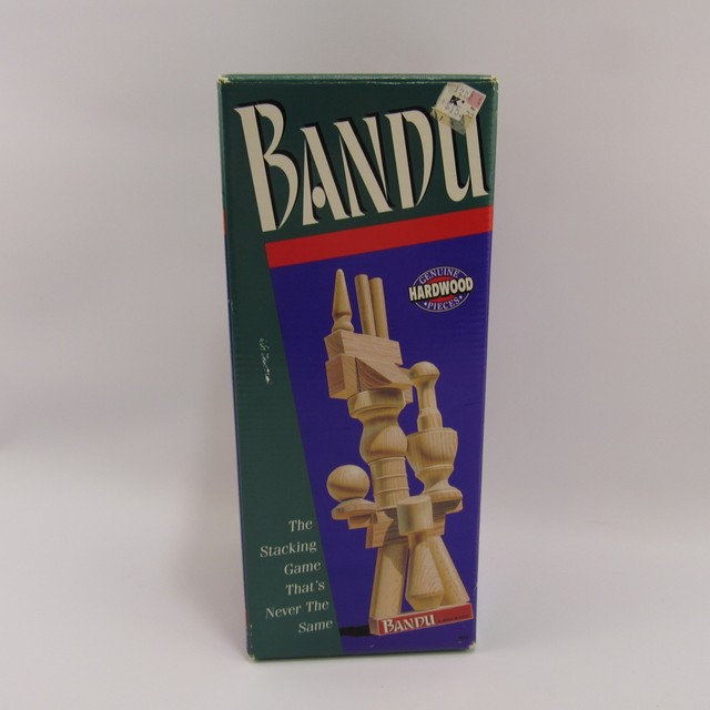 Bandu Stacking Game Wooden Pieces Hardwood Pieces Odd Shapes 1991 Tower Building