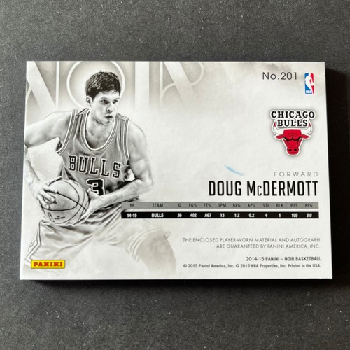 2014-15 Panini Noir Rookie Patch Auto TAG ADIDAS Doug McDermott /5 Chicago Bulls - Picture 2 of 2
