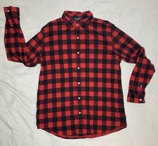 Polo Golf Ralph Lauren Mens Large Red Lumberjack Flannel Button Up L/S Shirt