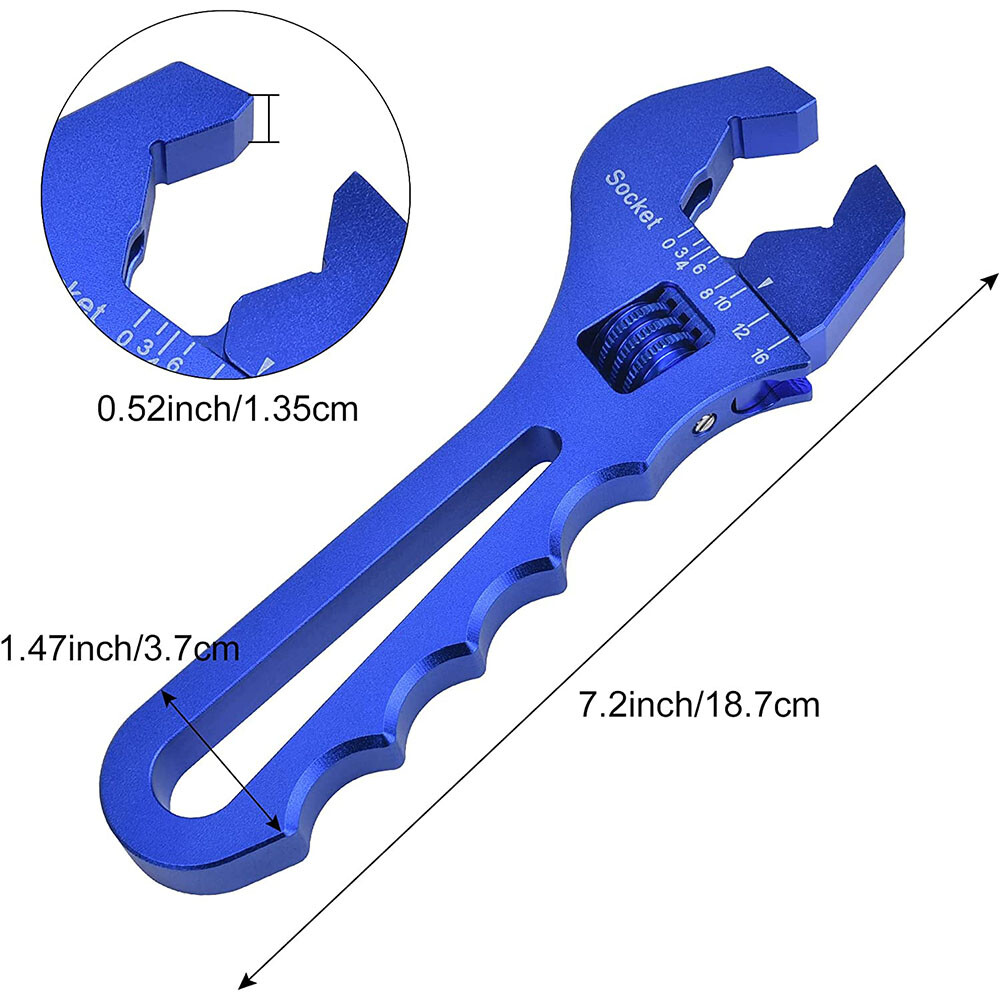 LABLT Adjustable Wrench For AN Fittings 3AN To 16AN | Billet Aluminum Hose Fitting Tool