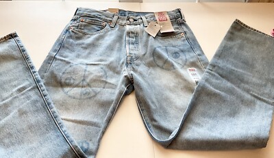 NWT Levi s 501 Button Special 150th Anniversary Men s Peace Sign Jeans 32 X 32
