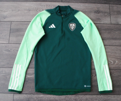 2023-24 LEEDS UNITED PLAYER ISSUE 1/4 ZIP TRAINING TOP ADIDAS