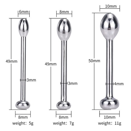Dilatatore Acciaio Inox Suono Metallo Allungamento Uretrale Pene Maschile Plug Solido - Foto 30 di 30