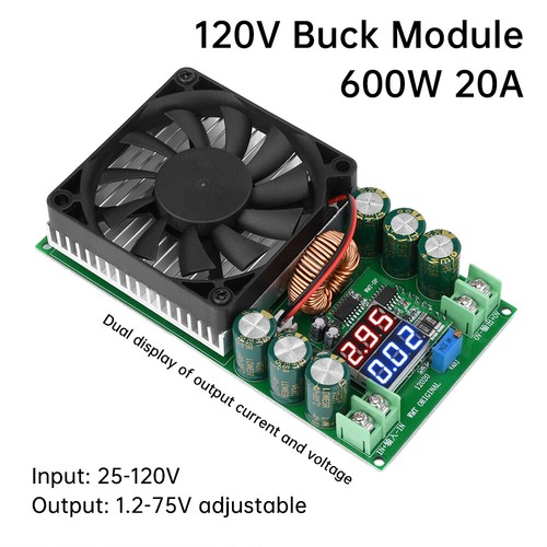 High Power Adjustable Buck Modul600W DC 25-120V to DC 1.2-75V Step Down Module - Picture 1 of 13