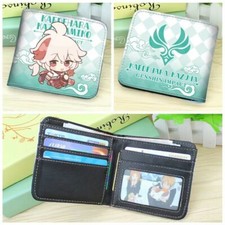 Genshin Impact Cosplay Fashion Anime Unisex Papers Wallet Fold Wallet Gift 11