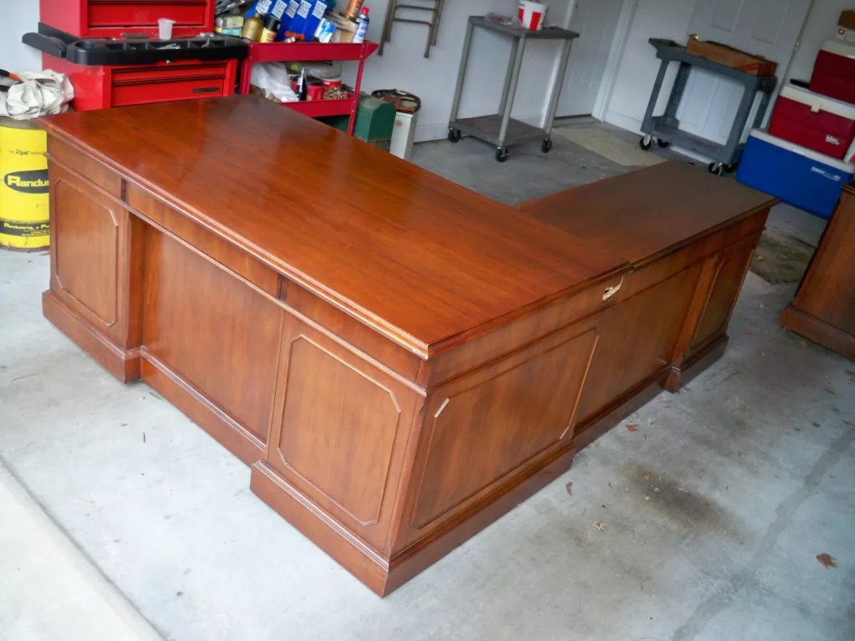 office DESK Credenza ALMA Company 100 Solid WALNUT USA