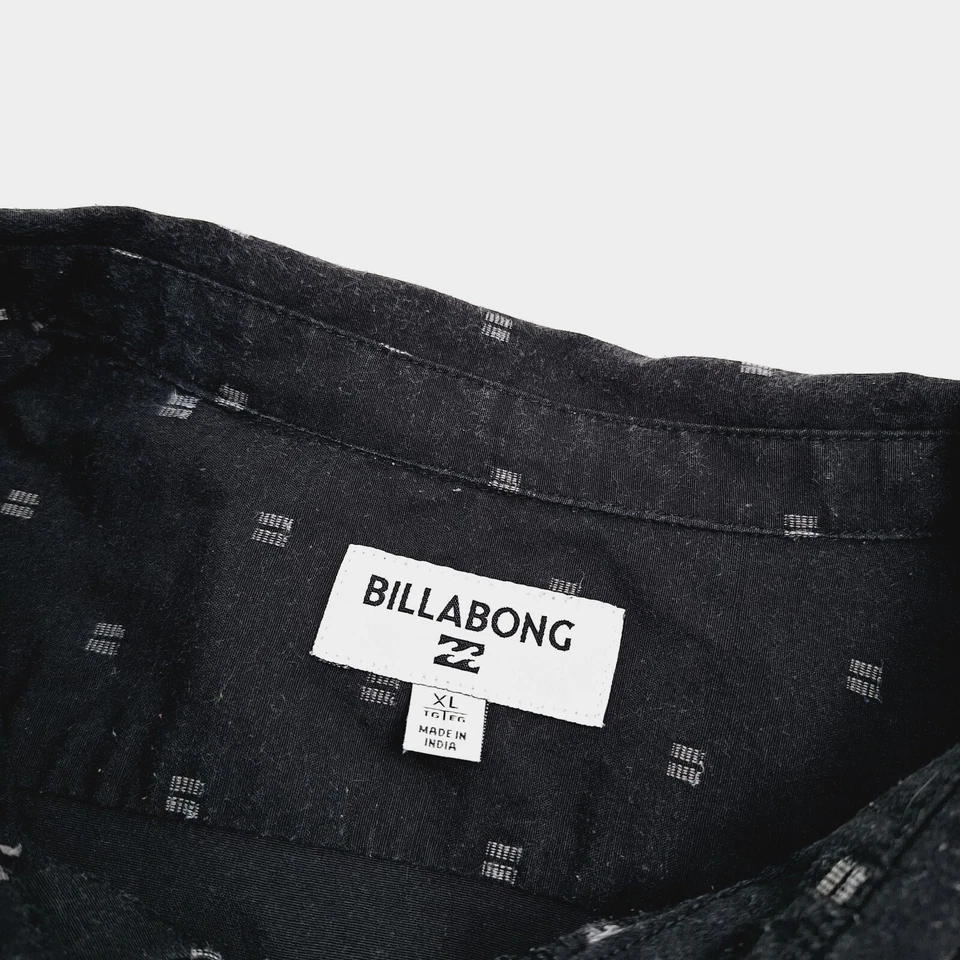 Billabong Button Up Shirt Mens Size XL Black Short Sleeve Collar Casual - image 3 of 4