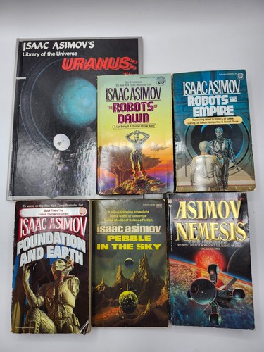 Isaac Asimov Lot de 6 livres de science-fiction vintage PB Del Rey brochettes