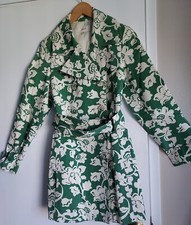 Merona Sz S Green & Beige Trench Coat