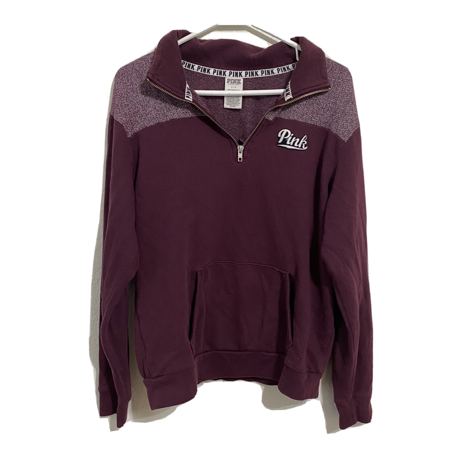 pink maroon sweatshirt