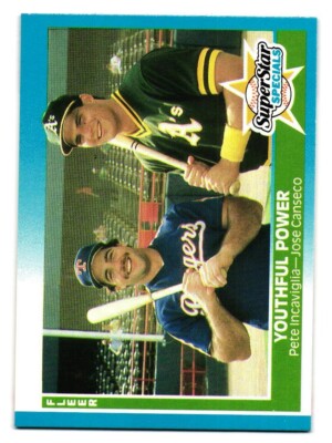 1987 Fleer #625 Pete Incaviglia Jose Canseco Youthful Power SKU#YP1441
