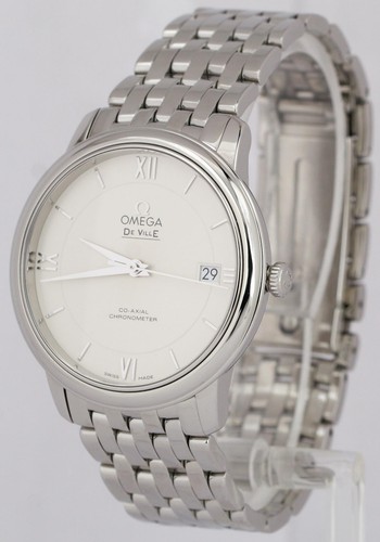 MINT PAPERS Omega De Ville Prestige WHITE Steel 36.8mm 424.10.37.20.02.001 BOX - 第 3/8 張圖片