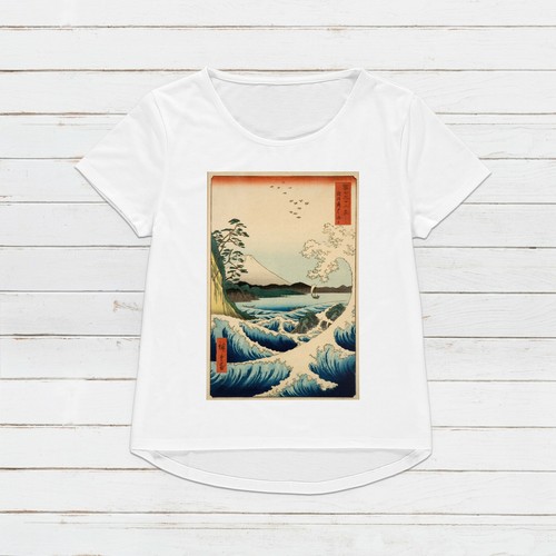 Japanese Ukiyo-e T Shirt Woodblock Art Hiroshige Hokusai Wave Fuji Womens Mens - 第 7/10 張圖片