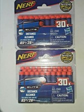 Lot of 2 NEW Nerf Elite Distance 30-pack blue darts ammo refill 60 total