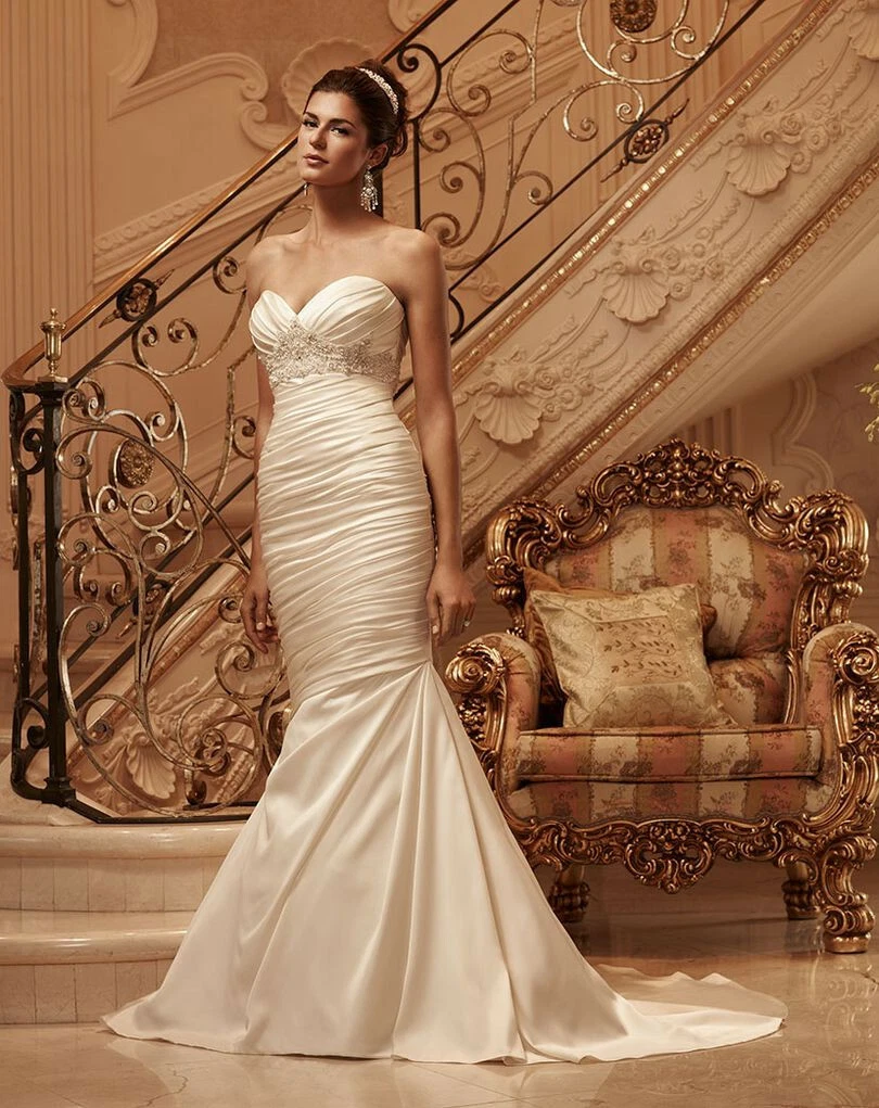 ruched wedding dress