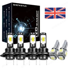 For VW Golf MK5 03-09 6X White 6000K Led HID Headlight High/Low/Side Light Bulbs