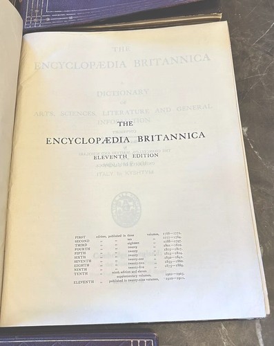 Cambridge Issue Encyclopedia Britannica 11th Edition 1910-1911 8/32 Vol Leather - Picture 9 of 16
