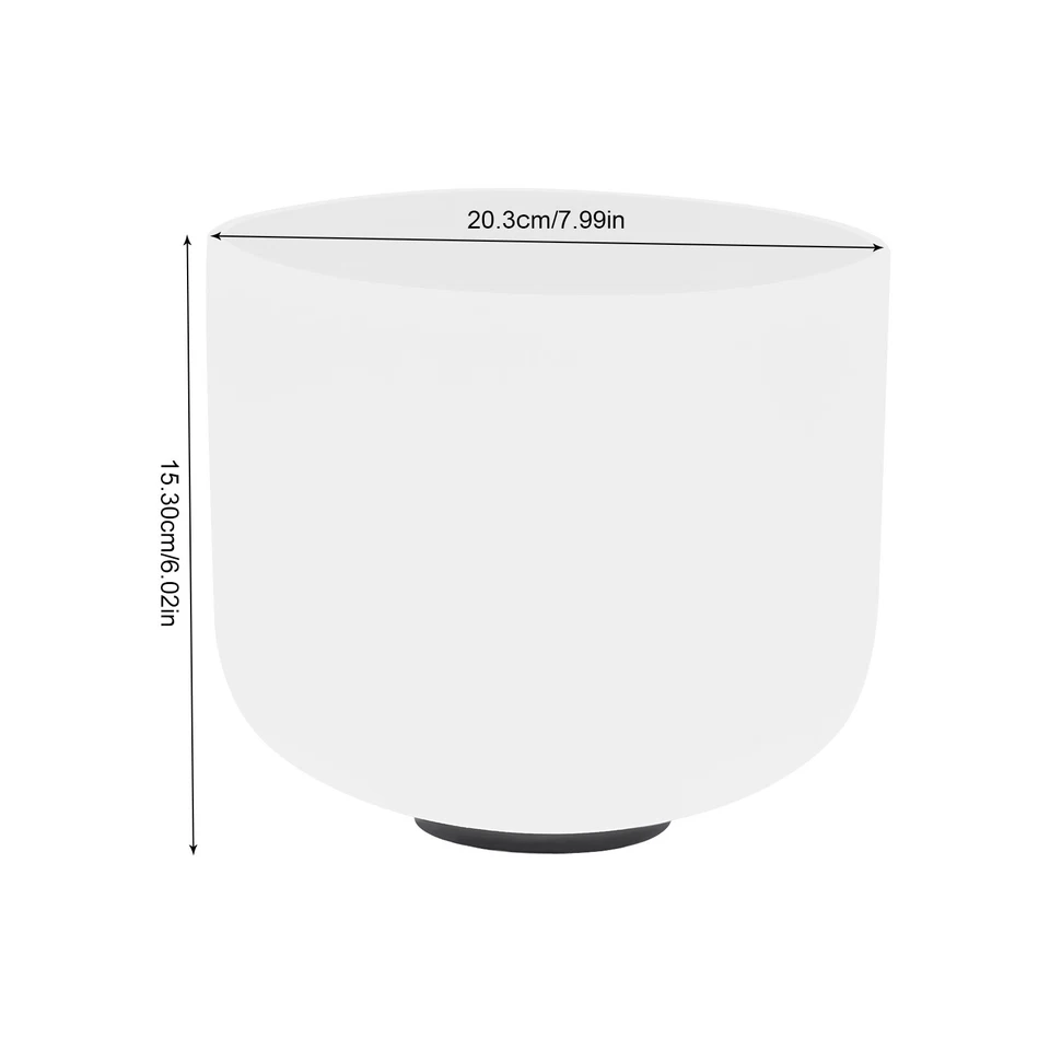 Cuenco para cantar de cristal de cuarzo esmerilado sonido curativo cuenco de música 8 pulgadas Foto 2 de 4