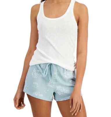 Jenni Printed Sleep Shorts Beach Toile Light Blue