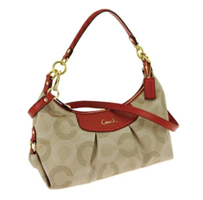 COACH Ashley Dotted Op Art Convertible Hobo F20031 Size 14