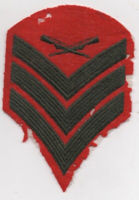 ★１９４０年代＊アメリカ軍＊極東司令部＊銀モールパッチ（実物） Red WWII 1940s Felt US Military Patch with Crossed Rifles | eBay