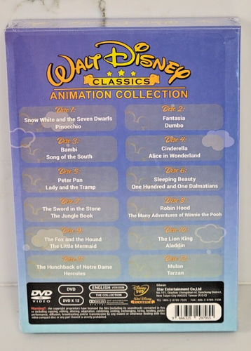 Walt Disney Classics (24 Filme Animated Collection DVD Set) Brandneu Versiegelt - Bild 2 von 2