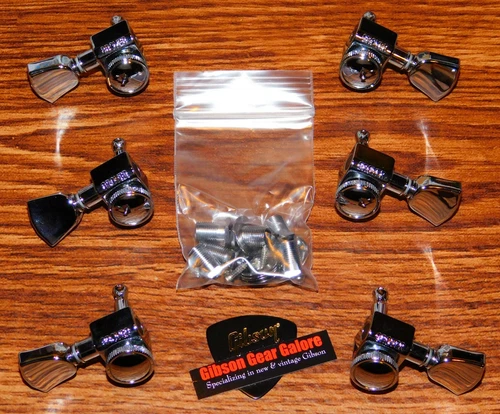 Gibson Les Paul Tuner Set Grover Locking Chrome Peg Guitar Parts Tuning Tulip HP