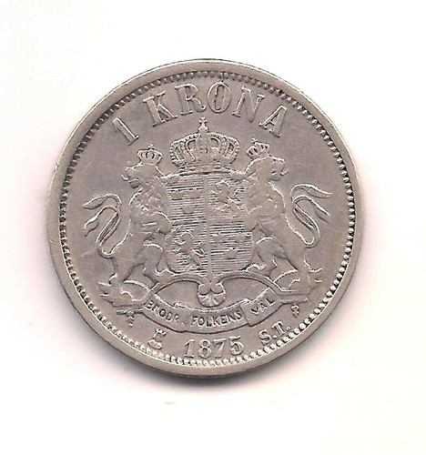 Corona in argento Svezia 1875--- Dettagli forti!! - Foto 1 di 2