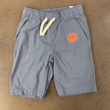 The Children's Place Boys Size 8 Fin Gray Pull On Drawstring Jogger Shorts NWT